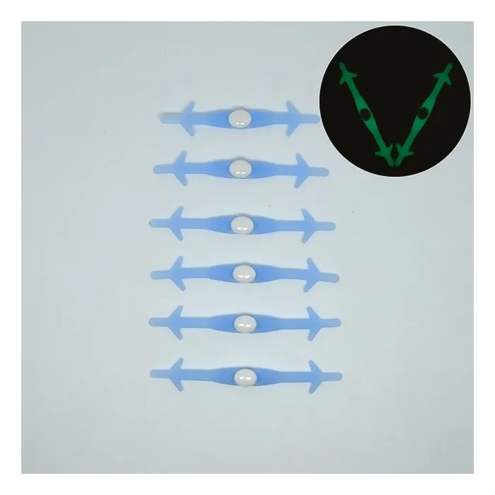 Silicone lumière LED lumineux lacets 12 pcs set